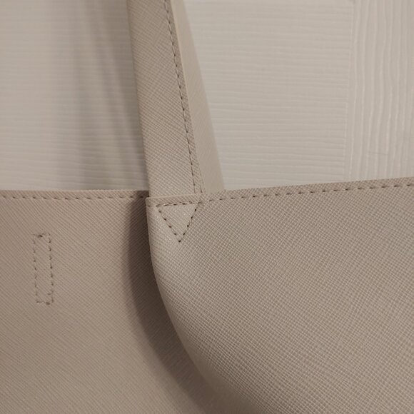 Soft Grey Faux Leather Tote Bag - Picture 5 of 11